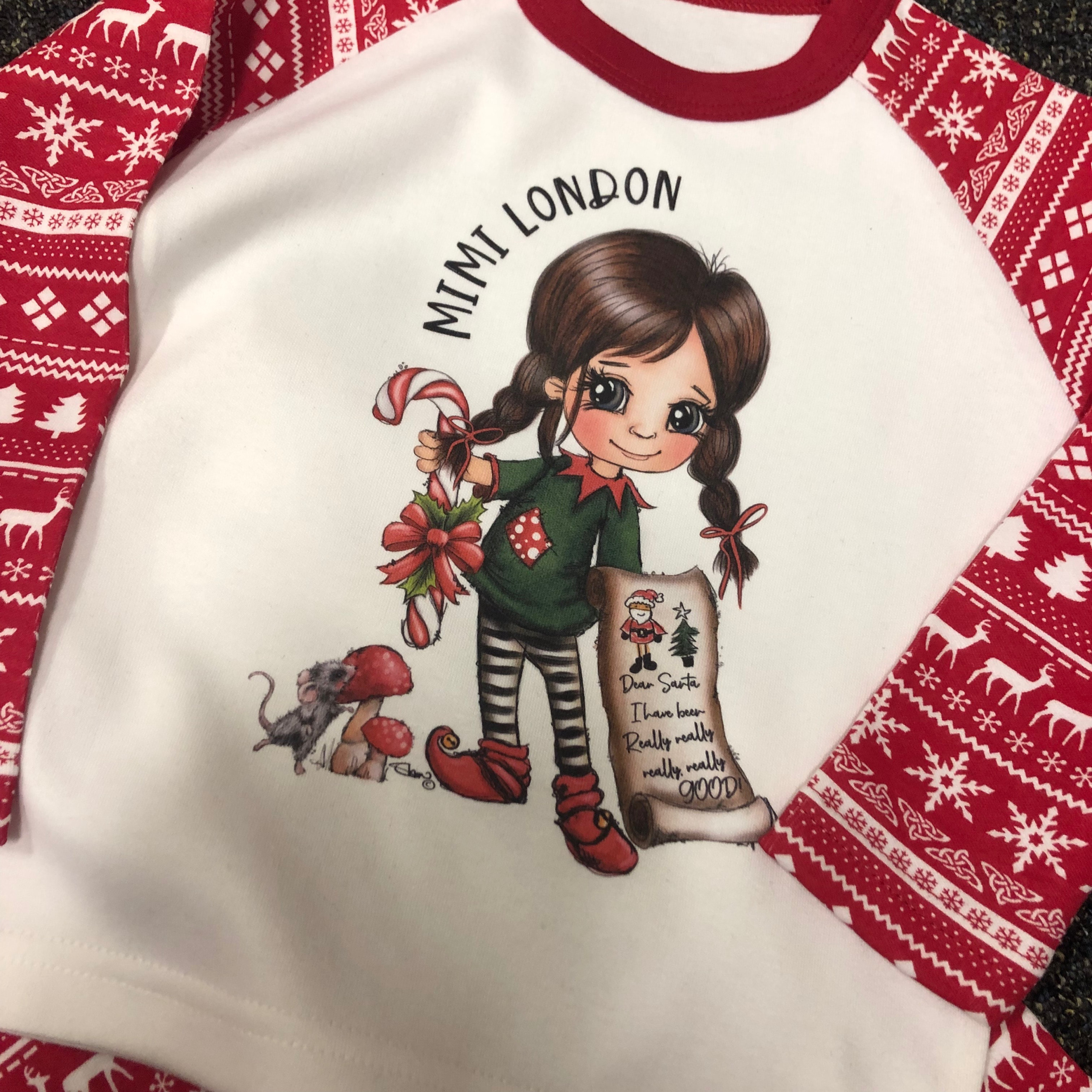 Kids Personalised Christmas Elf Girl